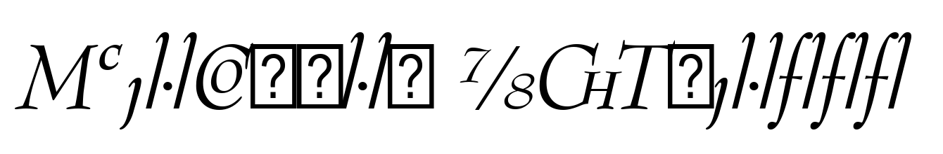 Bernhard Modern Std Italic Extension